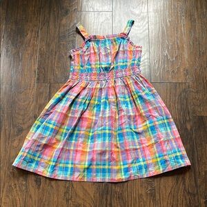 Cat and Jack 100 % Cotton Colorful Plaid Dress SZ XXL 16/18